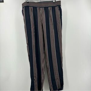 Loft Wide Leg Striped Pants